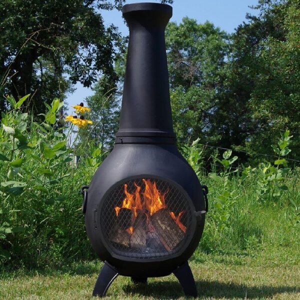 chiminea prairie blue rooster