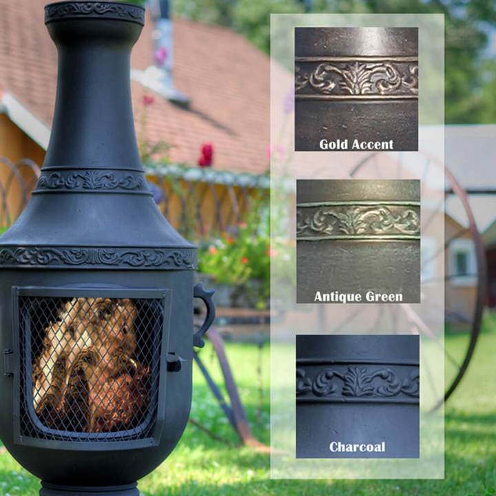 venetian chiminea close up color swatches