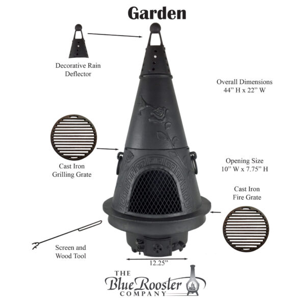 garden chimenea firepit outdoor fireplace