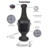 venetian grill chiminea outdoor fireplace firepit